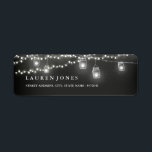 Mason Jar Chalkboard Adresetiketten Etiket<br><div class="desc">string mason jar lampjes op krijtbord. Bijpassend collectie in de Little Bayleigh winkel!</div>