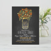 mason jar chalkboard repetitief diner uitnodiging (Staand voorkant)