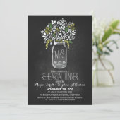 mason jar chalkboard repetitief diner uitnodiging (Staand voorkant)