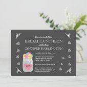 Mason Jar Chalkboard Rustic Bridal Luncheon A01C Kaart (Staand voorkant)