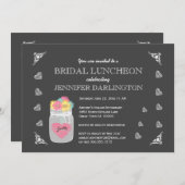 Mason Jar Chalkboard Rustic Bridal Luncheon A01C Kaart (Voorkant / Achterkant)