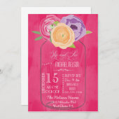 Mason Jar Chalkboard Sip and See Kaart (Voorkant / Achterkant)