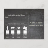 Mason Jar Chalkboard Wedding RSVP Reactie Uitnodiging Briefkaart (Achterkant)