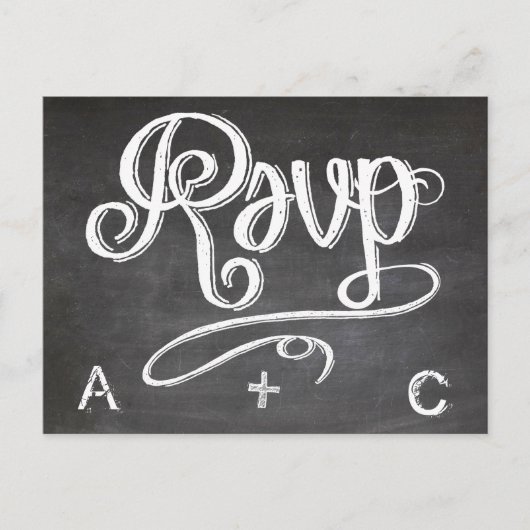 Mason Jar Chalkboard Wedding RSVP Reactie Uitnodiging Briefkaart (Voorkant)