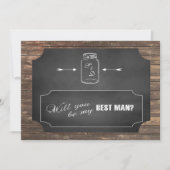 Mason Jar Chalkoard ben je mijn beste man? Kaart (Voorkant)