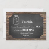 Mason Jar Chalkoard ben je mijn beste man? Kaart (Achterkant)
