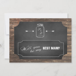 Mason Jar Chalkoard ben je mijn beste man? Kaart