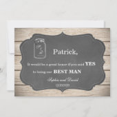 Mason Jar Chalkoard ben je mijn beste man? Kaart (Achterkant)