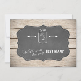 Mason Jar Chalkoard ben je mijn beste man? Kaart