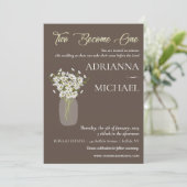 Mason Jar Christelijke Religieuze bruiloft uitnodi Kaart (Staand voorkant)