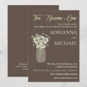 Mason Jar Christelijke Religieuze bruiloft uitnodi Kaart (Voorkant / Achterkant)