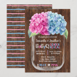 Mason jar country chic geslacht onthullen roze of kaart