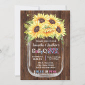 Mason jar country chic geslacht onthullen zonneblo kaart (Voorkant)