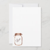 Mason Jar Country Rustic Wedding Invitations Kaart (Achterkant)