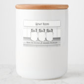 Mason Jar Custom Uw Artikel Moden Productlabel 3x2 Voedselcontainer Etiket (Voorkant)