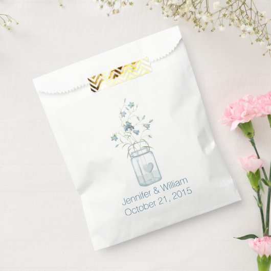 Mason Jar Custom Wedding Favor Bag Bedankzakje (Gezegeld)