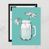 mason jar daisies briefkaart (Voorkant / Achterkant)