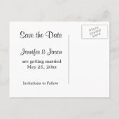 Mason Jar Daisies Briefkaart - Save the Date (Achterkant)