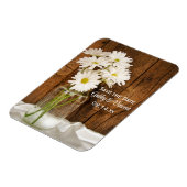 Mason Jar Daisies Country Wedding Save the Date Magneet (Linkerzijde)
