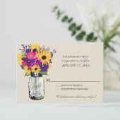 Mason Jar Daisies en zonnebloemen | RSVP (Staand voorkant)
