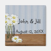 Mason Jar Daisies Favor Magnet (Voorkant)