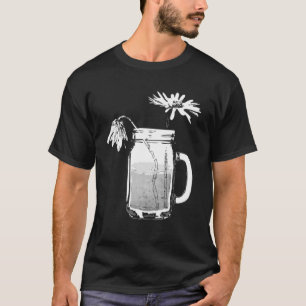 mason jar daisies t-shirt