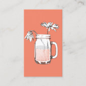 mason jar daisies visitekaartje (Voorkant)