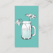 mason jar daisies visitekaartje (Voorkant)