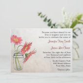 Mason Jar Daisies Wedding Invitations Kaart (Staand voorkant)