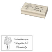 Mason Jar Daisy Flowers Bouquet Bookplate Rubberstempel (Gestempeld)