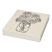 Mason Jar Daisy Flowers Coloring Page Rubberstempel (Stempel)