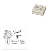 Mason Jar Daisy Flowers Dank je huwelijk Rubberstempel (Gestempeld)
