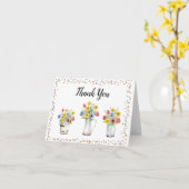 Mason Jar Dank je wel Kaart (Gele Bloem)