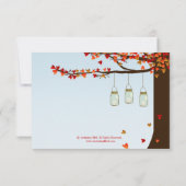 Mason Jar Eik RSVP Kaartje (Achterkant)