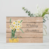  Mason Jar en Daffodils-uitnodigingskaart Kaart (Staand voorkant)