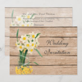 Mason Jar en Daffodils-uitnodigingskaart Kaart (Voorkant / Achterkant)