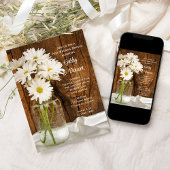 Mason Jar en Daisies Country Post Wedding Brunch Kaart