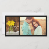 Mason Jar en Daisies Country Weddenschap Bedankt (Voorkant)