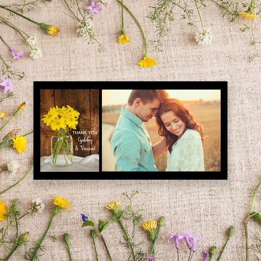 Mason Jar en Daisies Country Weddenschap Bedankt