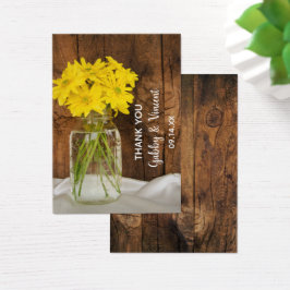 Mason Jar en Daisies Country Wedding Favor Tags Visitekaartje