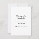 Mason Jar en Daisies Country Wedding RSVP Card (Achterkant)