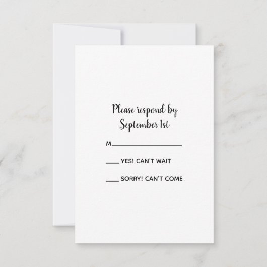 Mason Jar en Daisies Country Wedding RSVP Card (Achterkant)