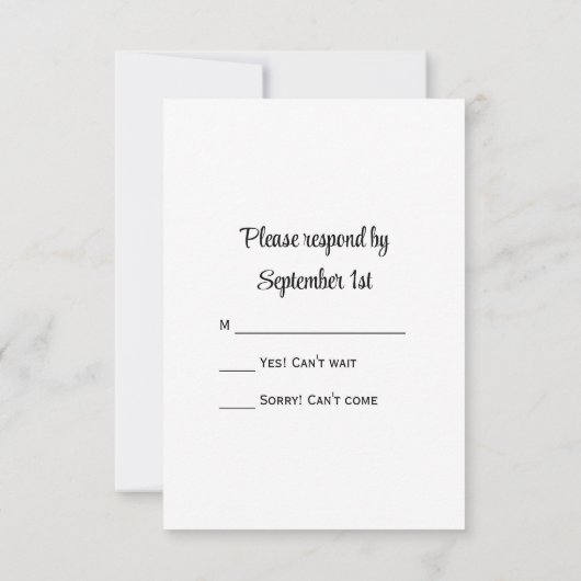 Mason Jar en Daisies Country Wedding RSVP Card (Achterkant)