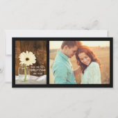 Mason Jar en Daisy Country Wedding Save the Date (Voorkant)