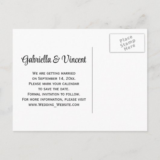 Mason Jar en Daisy Country Wedding Save the Date Aankondigingskaart (Achterkant)