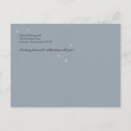 Mason Jar en Fireflies bruiloft uitnodigingen (Achterkant)