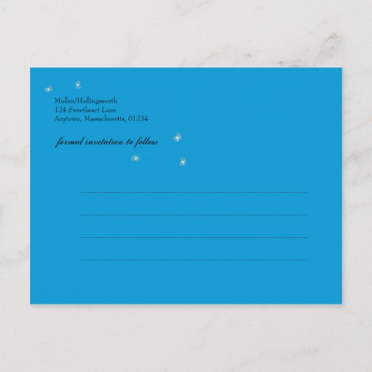 Mason Jar en Fireflies bruiloft uitnodigingen (Achterkant)