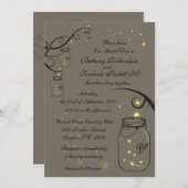 Mason Jar en Fireflies Latte - GORGEOUS! Kaart (Voorkant / Achterkant)