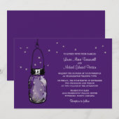 Mason Jar en Fireflies Wedding Invitations Kaart (Voorkant / Achterkant)