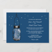 Mason Jar en Fireflies Wedding Invitations Kaart (Voorkant)